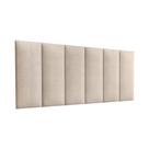 Cabeceira Painel Estofado Cama Box Queen Carla 1,60cm Bege Cabeceira Painel Estofado Cama Box Queen Carla 1,60cm Bege