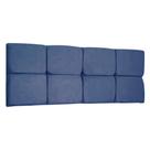 Cabeceira Painel King 1,95m Nina Suede Azul Marinho - Pallazio
