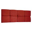 Cabeceira Painel King 1,95m Nina Suede Vermelho - Pallazio