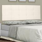 Cabeceira Painel King Lia Slim 195 Cm Suede Bege Claro