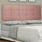Cabeceira Painel King Lia Slim 195 Cm Suede Rose
