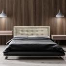 Cabeceira Painel King Veneza Luxo 10 Suede Liso Bege 195 X 60 RBL