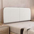 Cabeceira Painel Orgânico Cama Box Casal Padrão Aira 140cm Dobrável Bouclé Off White - Desk Design