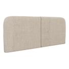 Cabeceira Painel Orgânico Cama Box Casal Padrão Aira 140cm Dobrável Linho Bege - Abmaza