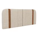 Cabeceira Painel Orgânico Cama Box Casal Padrão Flay 140cm Dobrável Linho Bege - Abmaza