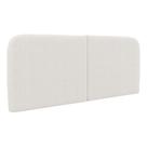 Cabeceira Painel Orgânico Cama Box King Size Aira 195cm Dobrável Bouclé Off White - Abmaza