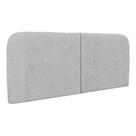 Cabeceira Painel Orgânico Cama Box King Size Aira 195cm Dobrável Linho Cinza Claro - Abmaza