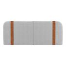 Cabeceira Painel Orgânico Cama Box King Size Flay 195cm Dobrável Bouclé Cinza Claro - Abmaza