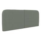 Cabeceira Painel Orgânico Cama Box Queen Size Aira 160cm Dobrável Bouclé Verde Menta - Abmaza