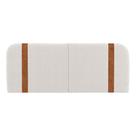 Cabeceira Painel Orgânico Cama Box Queen Size Flay 160cm Dobrável Bouclé Off White - Abmaza