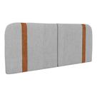 Cabeceira Painel Orgânico Cama Box Queen Size Flay 160cm Dobrável Linho Cinza Claro - Abmaza