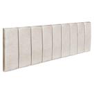 Cabeceira Painel Solteiro 0,90m Holanda Suede Bege - Pallazio