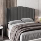 Cabeceira Para Cama Box Casal 140 cm Angel Linho Cinza I02 - D'Rossi Cabeceira Para Cama Box Casal 140 cm Angel Linho Cinza I02 - D'Rossi