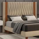 Cabeceira para Cama Box Casal 162cm Pierre Linho Bege - Sallar Home