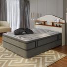 Cabeceira para Cama Box Casal com 2 Nichos Evelyn Bege Off White/Canela Cabeceira para Cama Box Casal com 2 Nichos Evelyn Bege Off White/Canela