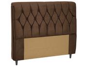 Cabeceira para cama box casal istambul dobuê 1.40m com capitonê chocolate suede