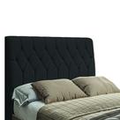 Cabeceira para cama box casal istambul dobuê 1.40m com capitonê suede preto