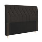 Cabeceira para cama box casal istambul dobuê 1.60m com capitonê chocolate