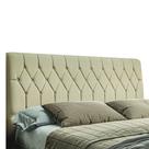 Cabeceira Para Cama Box Casal/King Istambul Dobuê 1.95m Com Capitonê Suede Bege Cabeceira Para Cama Box Casal/King Istambul Dobuê 1.95m Com Capitonê Suede Bege