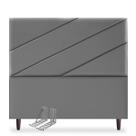 Cabeceira Para Cama Box de Casal, 140cm, em material sintético, Linha Premium, Moderno, Com Frame de Fixação de Brinde Cabeceira Para Cama Box de Casal, 140cm, em material sintético, Linha Premium, Moderno, Com Frame de Fixação de Brinde