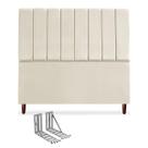 Cabeceira Para Cama Box de Casal, 140cm, Estofada em Suede, Linha Premium, Moderno, Com Frame de Brinde Cabeceira Para Cama Box de Casal, 140cm, Estofada em Suede, Linha Premium, Moderno, Com Frame de Brinde