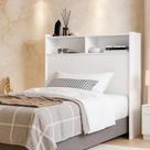 Cabeceira Para Cama Box de Solteiro 0,90 Melissa com Nichos e prateleiras Moderna compacta