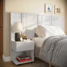 Cabeceira Para Cama Box de Solteiro Suspensa Quarto Sleep Compacta 1 Gaveta Lojas Movelove