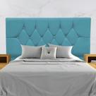 Cabeceira Para Cama Box Estofada Casal 140 Cm Suede Isabela Azul Turquesa