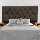Cabeceira Para Cama Box Estofada King 195 Cm Suede Isabela Marrom