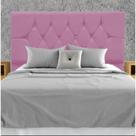Cabeceira Para Cama Box Estofada King 195 Cm Suede Isabela Rosa