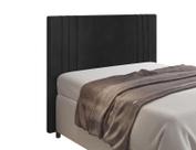 Cabeceira Para Cama Box Ferrara Casal 1,40cm Suede Preto - FdECOR