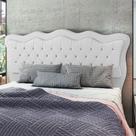 Cabeceira Para Cama Box King 193 cm Eliza material sintético Branco I02 - D'Rossi Cabeceira Para Cama Box King 193 cm Eliza material sintético Branco I02 - D'Rossi