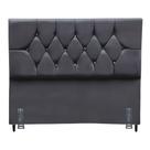 Cabeceira Para Cama Box King 195 Cm Celina Com Frame Suede Cinza Escuro