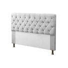 Cabeceira para Cama Box King 195cm Sofia c/ Capitonê Corano Branco Cabeceira para Cama Box King 195cm Sofia c/ Capitonê Corano Branco