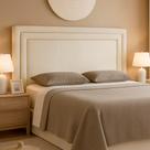 Cabeceira para Cama Box King 219cm Phili Lisa Bouclé Nobre Off White - Sallar Home