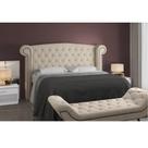 Cabeceira para Cama Box King Berlim Linho Bege Quale Quale