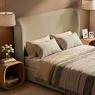 Cabeceira Para Cama Box King Size Liah 195cm Chenille Bouclê Pérola - Desk Design