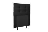 Cabeceira Para Cama Box Luna Solteiro 0,90cm Suede Preto