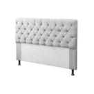 Cabeceira para Cama Box Queen 160cm Sofia c/ Capitonê Corano Branco - LM DECOR