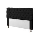 Cabeceira para Cama Box Queen 160cm Sofia c/ Capitonê Corano Preto - LM DECOR