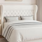 Cabeceira para Cama Box Queen 178cm Bono Bouclé Off White - Sallar Home Cabeceira para Cama Box Queen 178cm Bono Bouclé Off White - Sallar Home