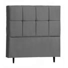 Cabeceira Para Cama Box Roma Solteiro 0,90cm Suede Cinza - FdECOR