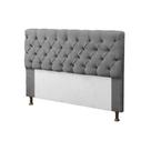 Cabeceira para Cama Box Solteiro 90cm Mirage c/ Capitonê Suede Cinza - LM DECOR Cabeceira para Cama Box Solteiro 90cm Mirage c/ Capitonê Suede Cinza - LM DECOR