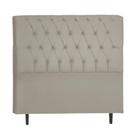 Cabeceira Para Cama Box Veneza King 1,95cm Suede Bege - FdECOR