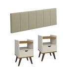 Cabeceira para Cama Casal 1.40 Ibiza Suede Almofadada- Varias cores