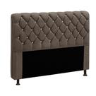 Cabeceira Para Cama Casal 140 Cm Fernanda Veludo Chocolate
