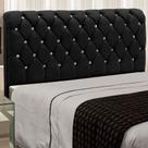 Cabeceira Para Cama Casal 140cm Fernanda Veludo Preto