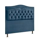 Cabeceira Para Cama Casal 140cm Holanda Veludo Azul