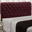 Cabeceira Para Cama Casal Box 140 Cm Fernanda Veludo Vinho