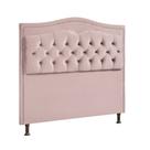 Cabeceira Para Cama Casal Box 140cm Holanda Veludo Rosê